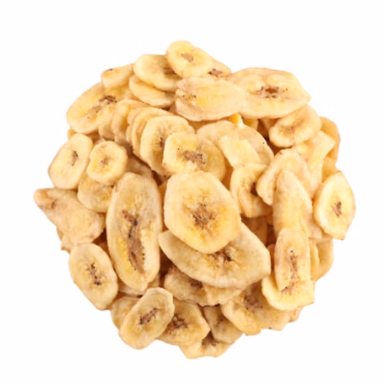 Fd liofilizado em cubos de banana para assar cereais com crocante não